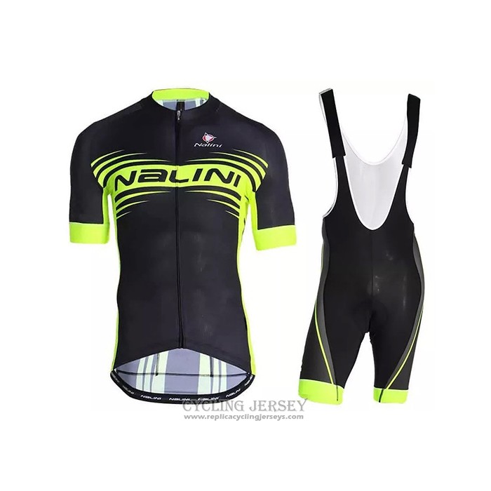 2021 Cycling Jersey Nalini Black Yellow Short Sleeve And Bib Short (5)